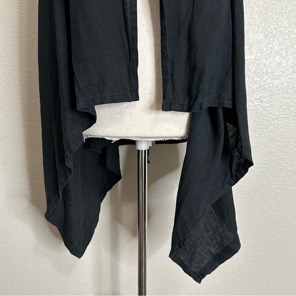 Bryn Walker 100% Linen Open Front Drape Cardigan, Sz Small - Picture 3 of 12